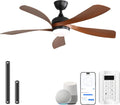 Sofucor Smarter Deckenventilator mit Licht und Alexa-Steuerung, 132cm, 6 Geschwindigkeiten, Timer und leiser DC-Motor