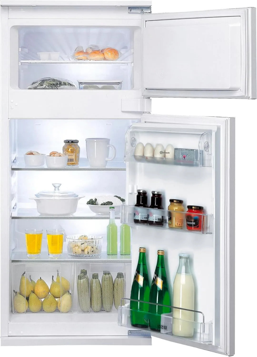 Bauknecht KDI 12S2 Einbau-Kühl-Gefrierkombination, 173 l, leise 36 dB, Energieklasse E, LED-Licht, automatische Abtaufunktion, wechselbarer Türanschlag, Weiß