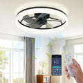 Moderne LED-Deckenventilatorleuchte mit Fernbedienung, 50 cm, leise, 3 Farbtemperaturen und 6 Geschwindigkeiten, dimmbar über App