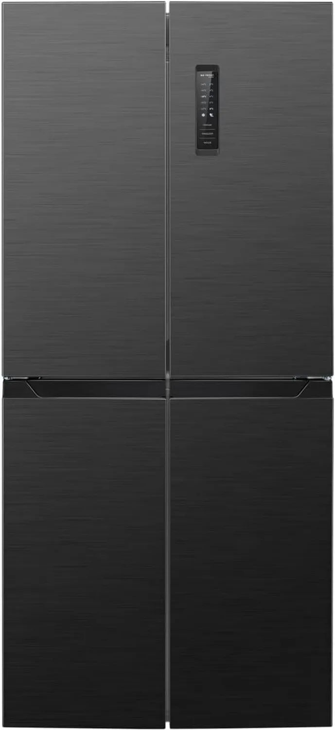 Bomann French Door Kühl-Gefrierkombination 362L, No Frost, MultiAirflow, Schwarz-Inox
