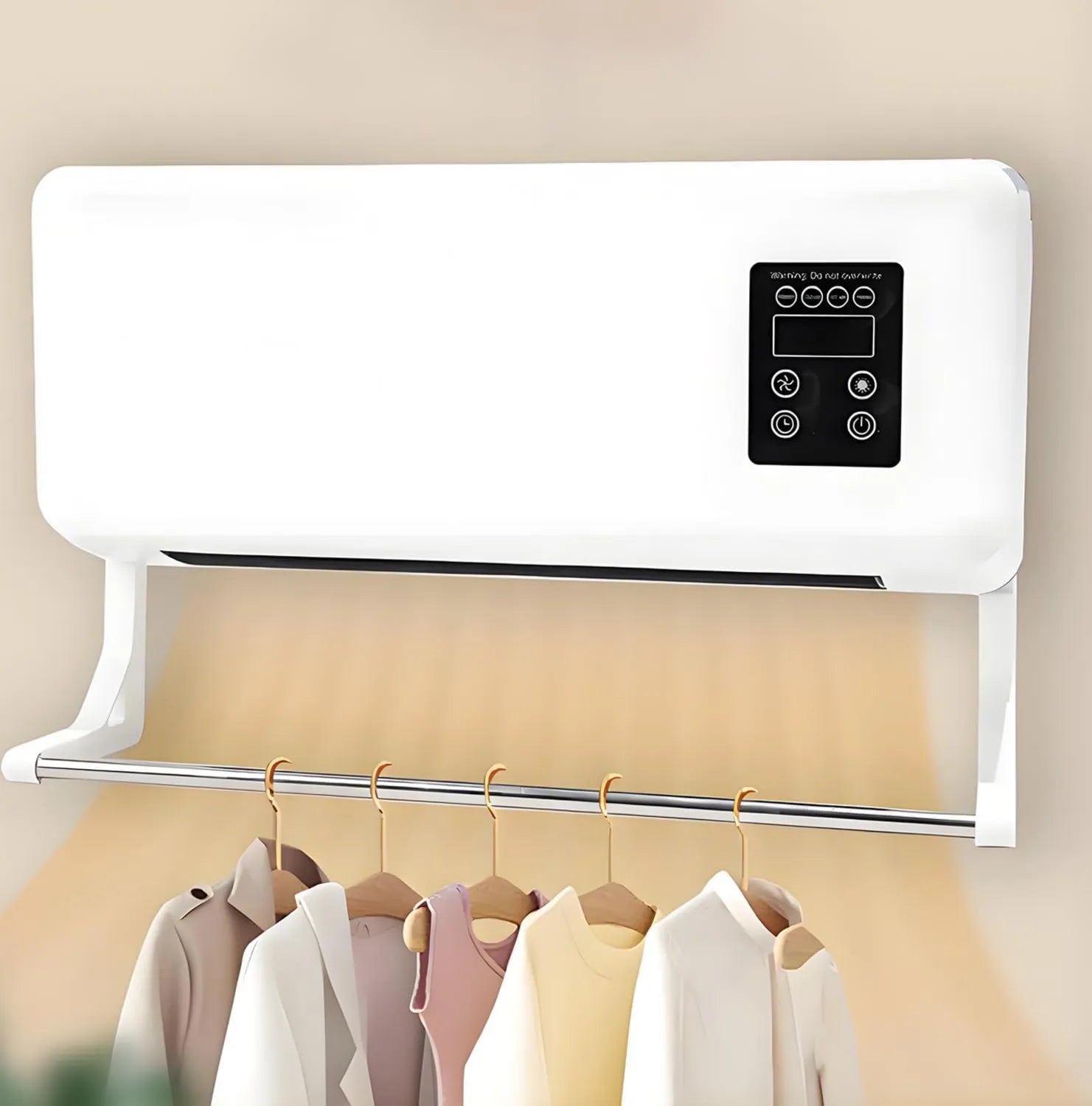 Kompakte wandmontierte 3-in-1-Klimaanlage mit Heizung und Ventilator für Bad, Büro und Wohnmobil