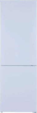 Daya Kombi-Kühlschrank 293L, No Frost, leise 40 dB, umkehrbare Türen, Edelstahl weiß, Energieklasse E