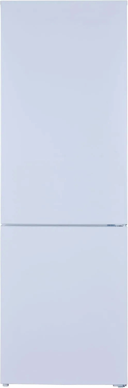 Daya Kombi-Kühlschrank 293L, No Frost, leise 40 dB, umkehrbare Türen, Edelstahl weiß, Energieklasse E