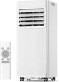 Tragbare Klimaanlage 7000 BTU, 4-in-1 Gerät mit Abluftschlauch und Fensterabdichtung, kein Bohren notwendig, Kühlung & Entfeuchtung für Räume bis 25m², Farbe Polarweiß