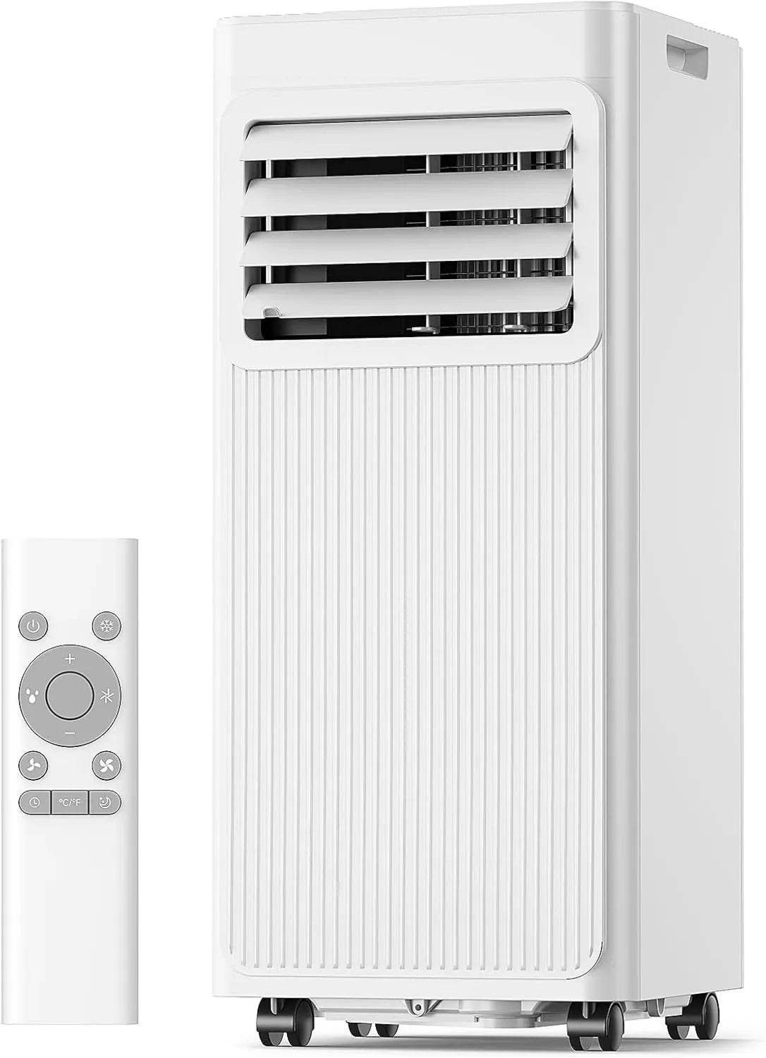 Tragbare Klimaanlage 7000 BTU, 4-in-1 Gerät mit Abluftschlauch und Fensterabdichtung, kein Bohren notwendig, Kühlung & Entfeuchtung für Räume bis 25m², Farbe Polarweiß