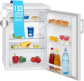 Bomann Kühlschrank ohne Gefrierfach, Energieeffizient, 85cm Höhe, Leiser Betrieb, 3 Ablagen, Flexibler Türanschlag, 133L Volumen, Weiß