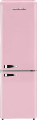 Wolkenstein Retro Kühlschrank Rosa 249l, leise, höhenverstellbar, Gefrierfach