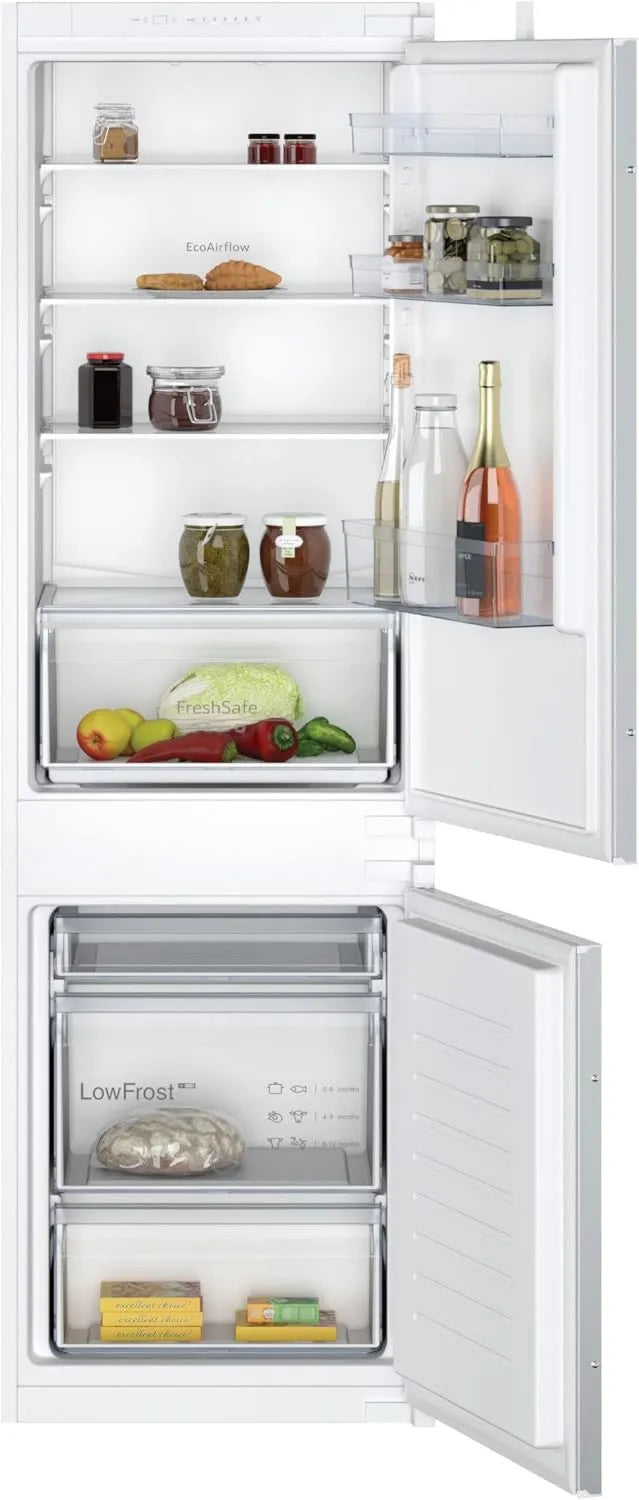 Neff KI5861SE0 Einbau-Kühl-Gefrierkombination, FreshSafe, 177,2x54,1cm, 265L Gesamt, 39 dB, Deutsche Qualität