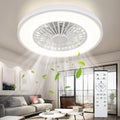Leiser Deckenventilator mit LED-Beleuchtung, Fernbedienung und Dimmer, Ø54CM, 6 Geschwindigkeiten, 3000K-6500K, Timerfunktion, Ideal für Wohnzimmer