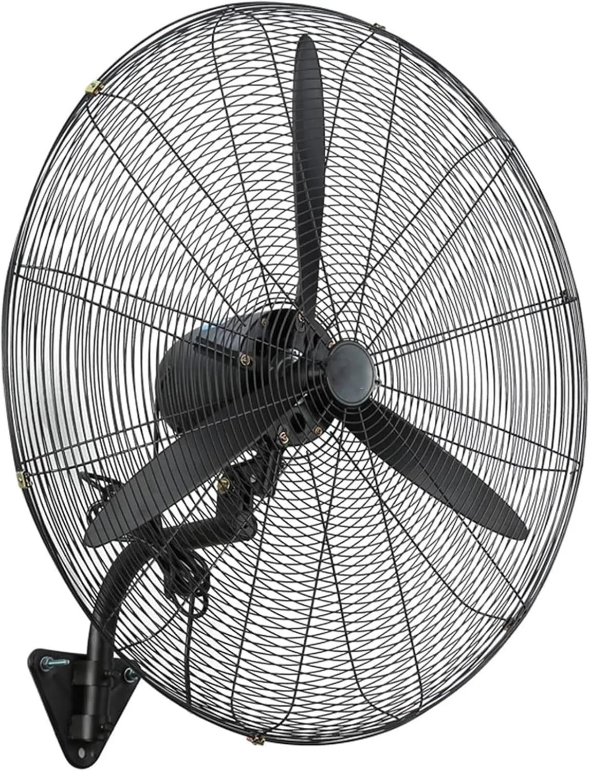 Industrieller Wandventilator, 3 Geschwindigkeitsstufen, Leiser 120°-Oszillation, Ideal für Zuhause und Büro, 79 cm