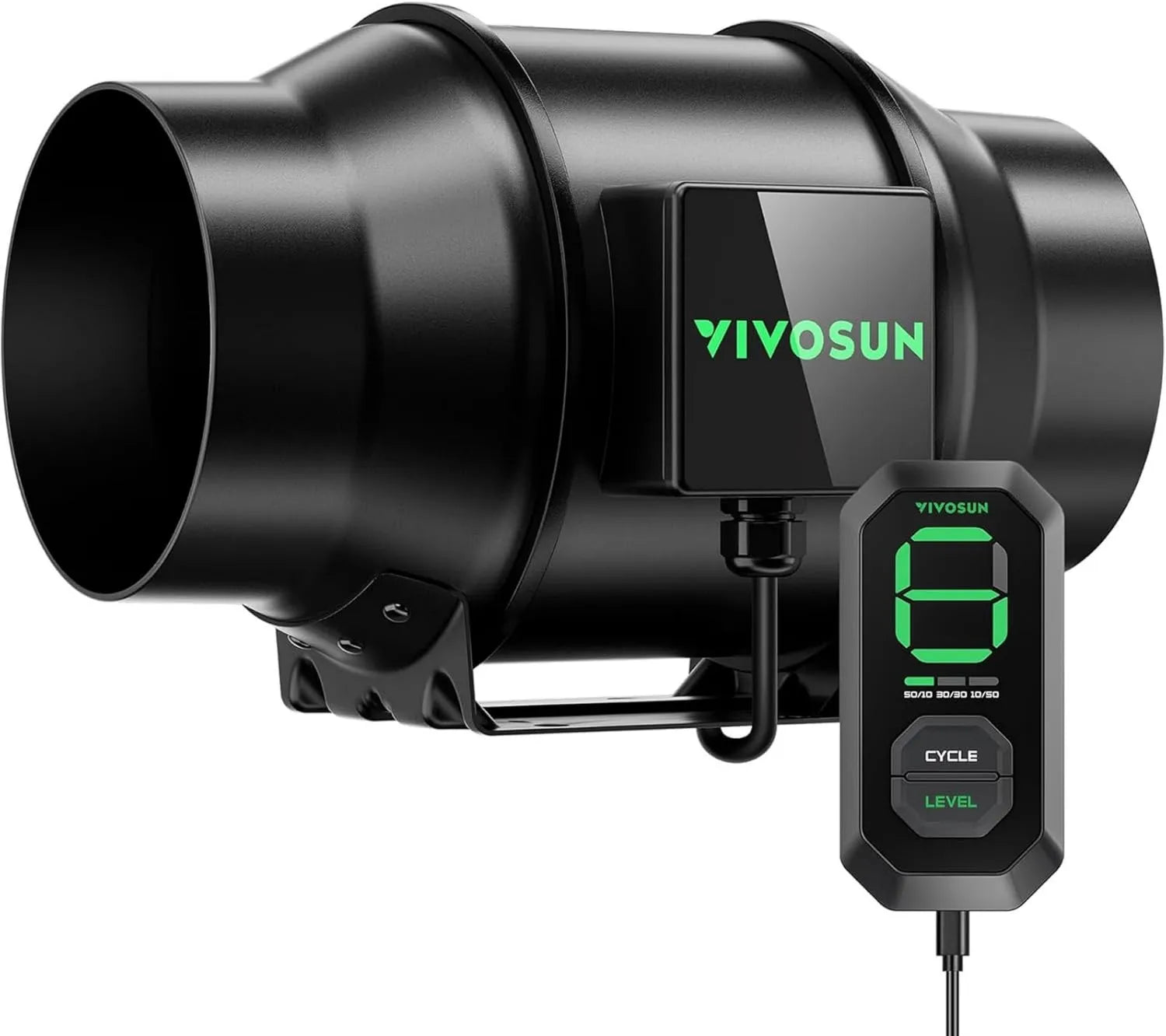 VIVOSUN AeroZesh G6 Lüfter 150mm mit EC-Motor, 660 m³/h Luftstrom, PWM-Steuerung & 12-Stufen-Regler für Indoor-Growbox