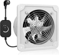 Aygrochy 200mm Einstellbarer Abluftventilator, Leiser DC-Motor 986m³/h, Industrie-Wandventilator mit Rückschlagklappe für Badezimmer, Gewächshäuser, Küche, Garage, Loft, Weiß