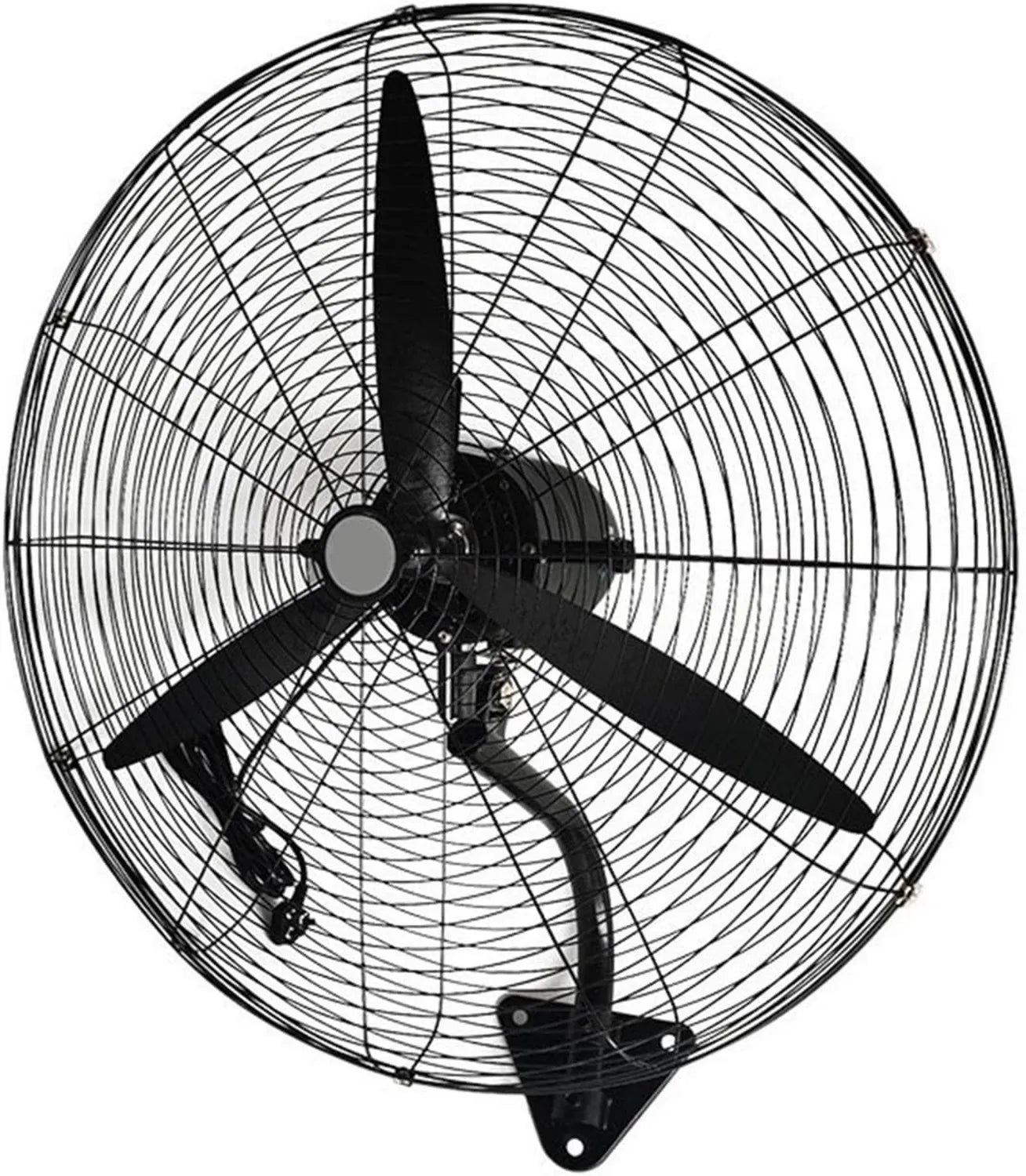 Industrieller Wandventilator mit Kupfermotor, 3 Geschwindigkeiten, leise