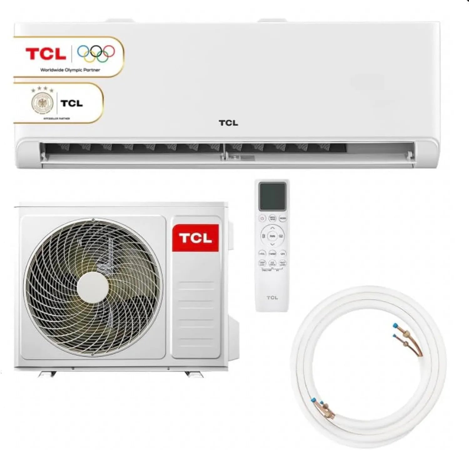 TCL Split-Klimaanlage 18000 BTU, 5,2 kW, BreezeIN, Sprachsteuerung & WLAN, ideal für Räume bis 52m²