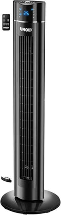 Unold 86855 Turmventilator Schwarz - 60W Leistung, 3 Geschwindigkeitsstufen, Oszillation, Ionisierungsmodus, Timer