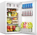 EUHOMY Kompakter Mini-Kühlschrank mit Gefrierfach und Gemüsefach, Ultra-Leise 38dB, 7-Stufen-Thermostat, Energieeffizient, Weiß - 91L Gesamtvolumen