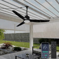 Wasserdichter Deckenventilator mit Licht und Fernbedienung für Außenbereiche, dimmbar und leise, ideal für Schlafzimmer und Balkon