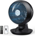 Leiser DREO 3D Tischventilator mit Fernbedienung, Starker Luftstrom 8,8 m/s, 90° Oszillation, App- und Sprachsteuerung, 9 Geschwindigkeiten, 12h Timer für Schlafzimmer und Büro