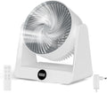 Dreamhigh® Ultra-leiser Tischventilator mit 12 Geschwindigkeitsstufen, Fernbedienung und 12-Stunden-Timer, 90° oszillierend, DC-Frequenzumwandlung, ideal für Büro und Schlafzimmer bis 30 m²