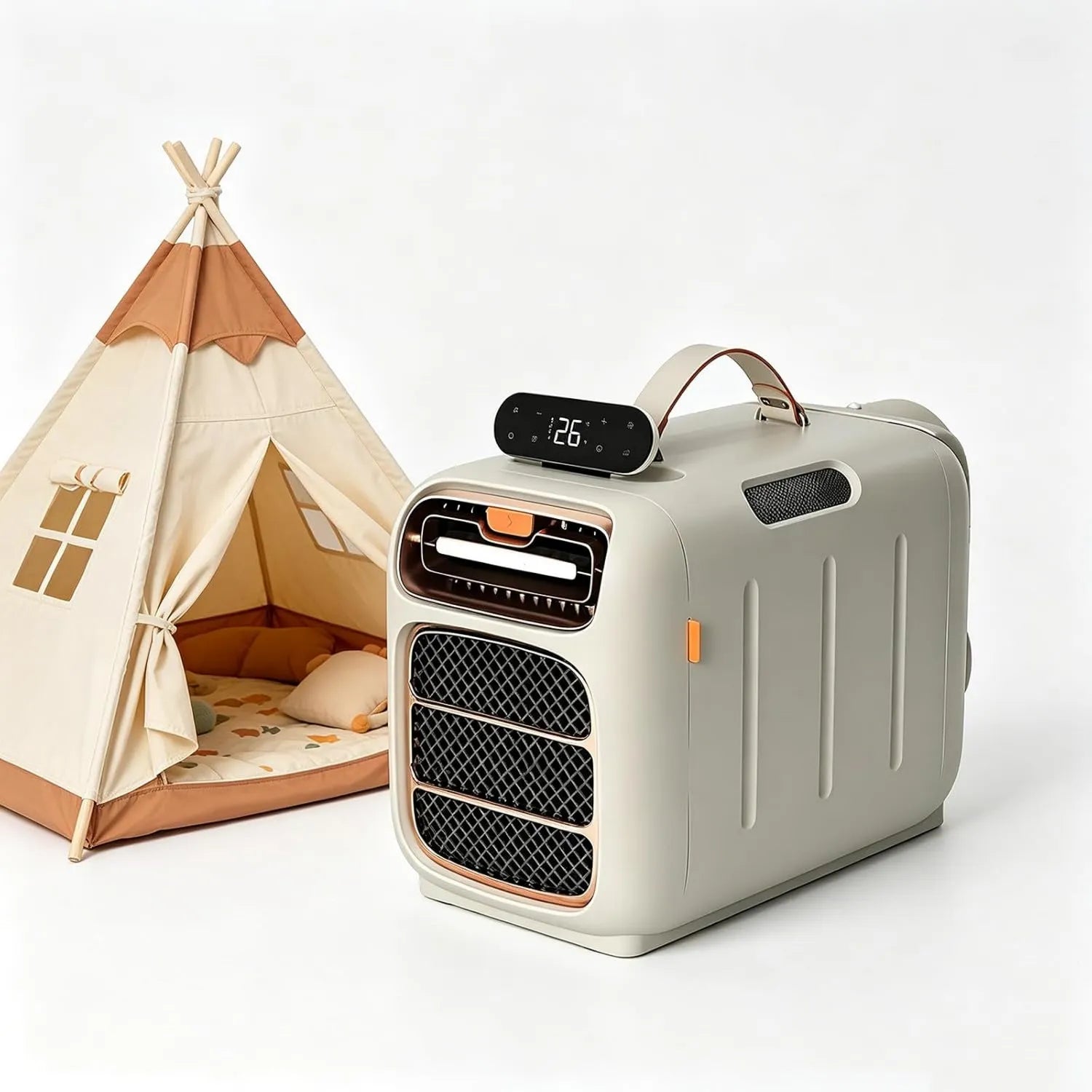Energieeffiziente tragbare Klimaanlage mit Heizfunktion, für Camping und Wohnmobile, Kühlfläche 8-10㎡, einstellbare Temperatur, kompatibel mit AC110V