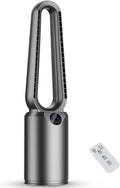 Leiser Turmventilator mit Luftreiniger, 24 Geschwindigkeiten & Fernbedienung