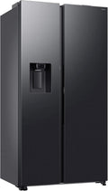 Samsung RS80F64KEFEF Side-by-Side Kühlschrank, 640 l, Black Steel, mit Festwasseranschluss, AI Sprachsteuerung & Energiesparmodus