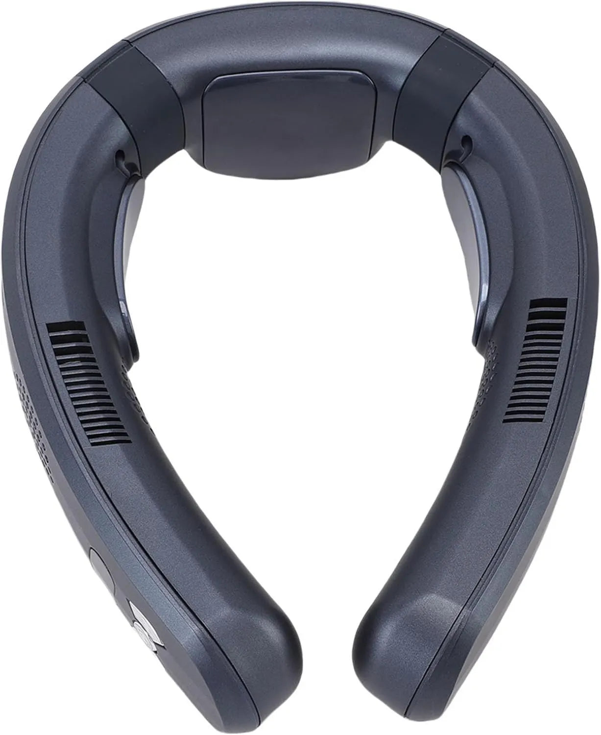 Leiser tragbarer Nackenventilator mit Kühlplatte und 10000 mAh Akku, 3 Geschwindigkeiten, Navy Blau