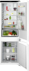 AEG Einbau-Kühl-Gefrierkombination 178cm, leise 27 dB, Serie 7000 NoFrost, automatische Frische, Energieklasse A, 182L Kühlschrank, 63L Gefrierschrank, 0°C Zone, Festtürsystem