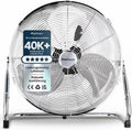 Pro Breeze 50 cm Chrom-Bodenventilator mit 3 Geschwindigkeiten und einstellbarem Kopf – Ideal für Fitnessstudios und Werkstätten
