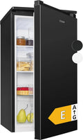 Kompakter Bomann Kühlschrank 87L, Energieklasse A+, Geräuscharm, Flexibel Einstellbar 0°C-8°C, Wechselbarer Türanschlag, 3 Fächer & Gemüseschublade, Schwarz