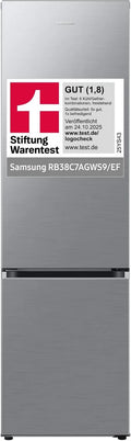 Samsung 203 cm Kühl-Gefrierkombination, 387 l, Smart AI-Kühlschrank, Twin Cooling Plus, Edelstahloptik