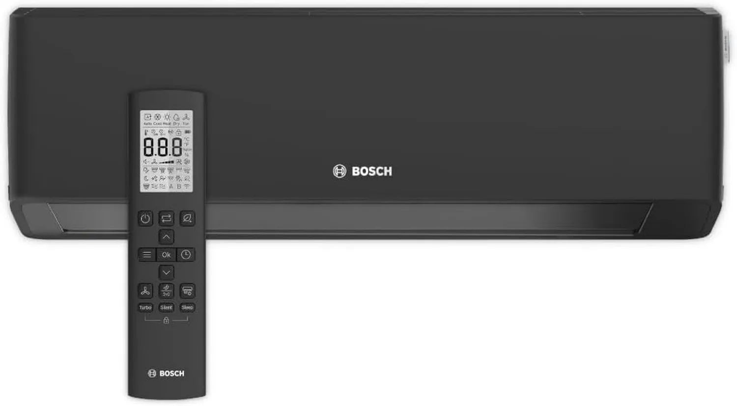 BOSCH Wandklimagerät CL7000iU W 26 EB, Schwarz, 2,5 kW Energieeffizienz