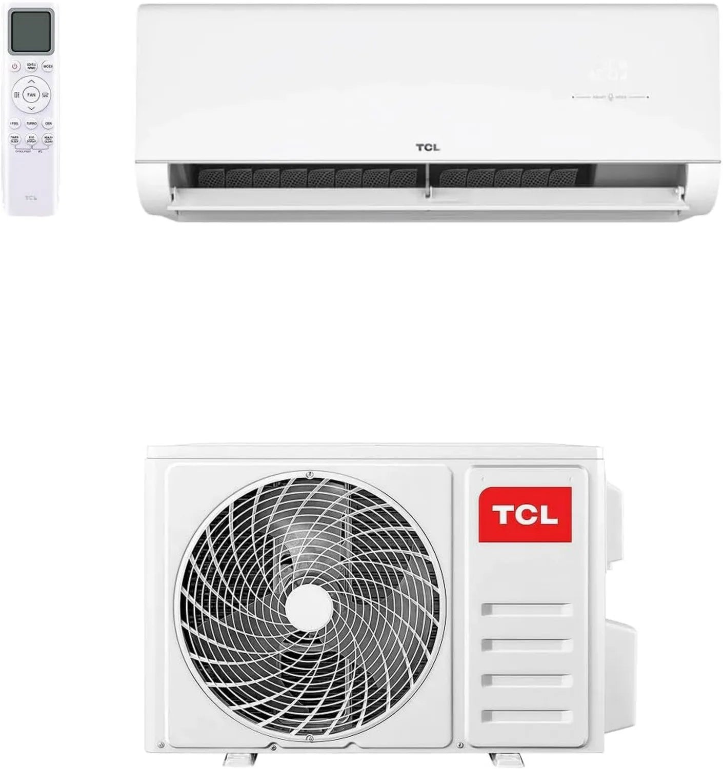 TCL Split-Klimaanlage 18000 BTU, 5,2 kW, inkl. 5m Leitung, Kühlen, Heizen, Entfeuchten, Ventilieren, Inverter-Wärmepumpe, A+++, WLAN, AI-Sprachsteuerung