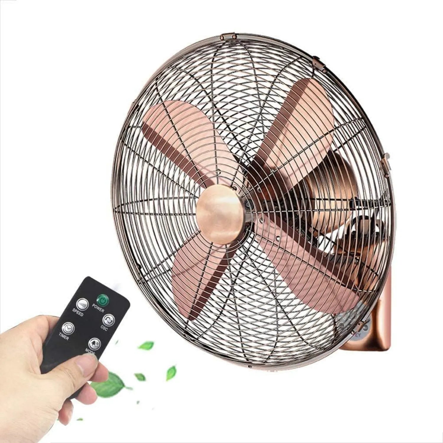 Industrieller Retro-Wandventilator aus Metall, Leistungsstark und Robust, 50 W, Kupfer, 45 cm oder 40 cm