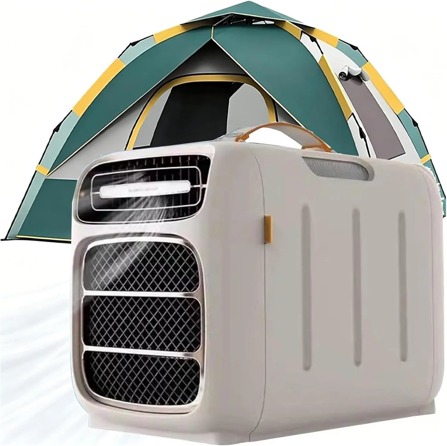 Kompakte Klimaanlage ohne Fenstermontage, wasserfrei, mit Touch-Bedienung und Fernsteuerung, 3 Lüfterstufen, Timer geeignet für Camping, Wohnmobil und Outdoor